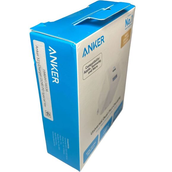 Anker 33W 2-Port Wall Charger USB-C + USB-A Fast PD Quick Charge White 323 - Picture 6 of 7